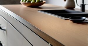Łączenie blatów na listwę: frezowanie narożnego blatu kuchennego 90°