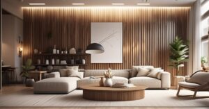 Drewno w salonie inspiracje: modna aranżacja wnętrza z drewnianą podłogą