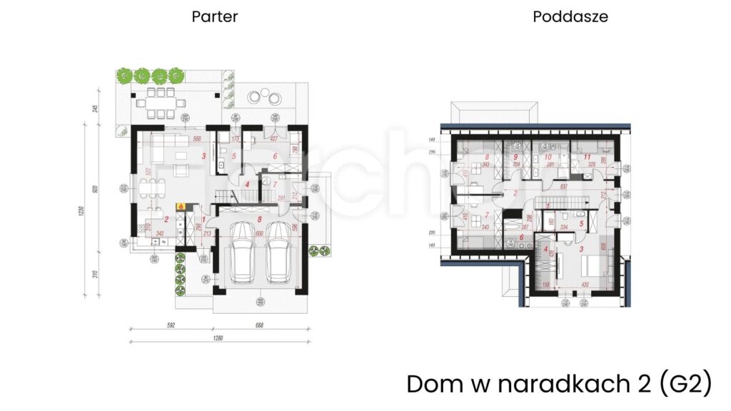 Gdy parter łączy, a poddasze daje prywatność – nowoczesny dom dla rodziny