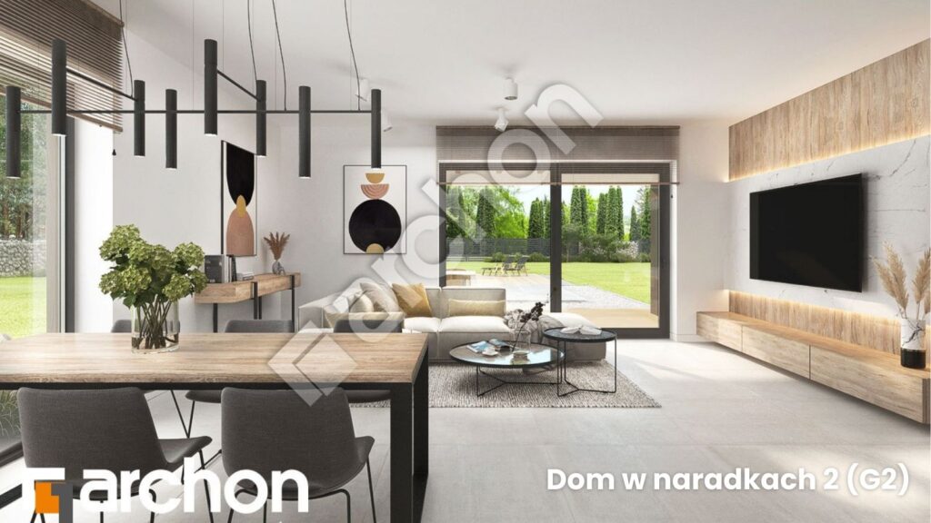 Gdy parter łączy, a poddasze daje prywatność – nowoczesny dom dla rodziny